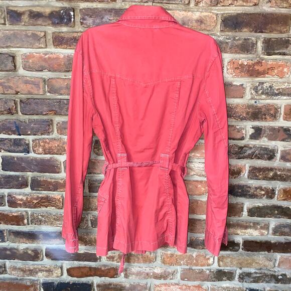 Christopher Blue Taylor Red Tie Front Button Down Lightweight Jacket Size XL - Picture 7 of 7